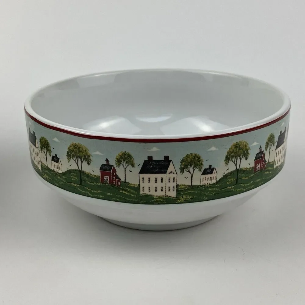 Warren Kimble Country Life Folk Brandon House Sakura Dish Set VTG